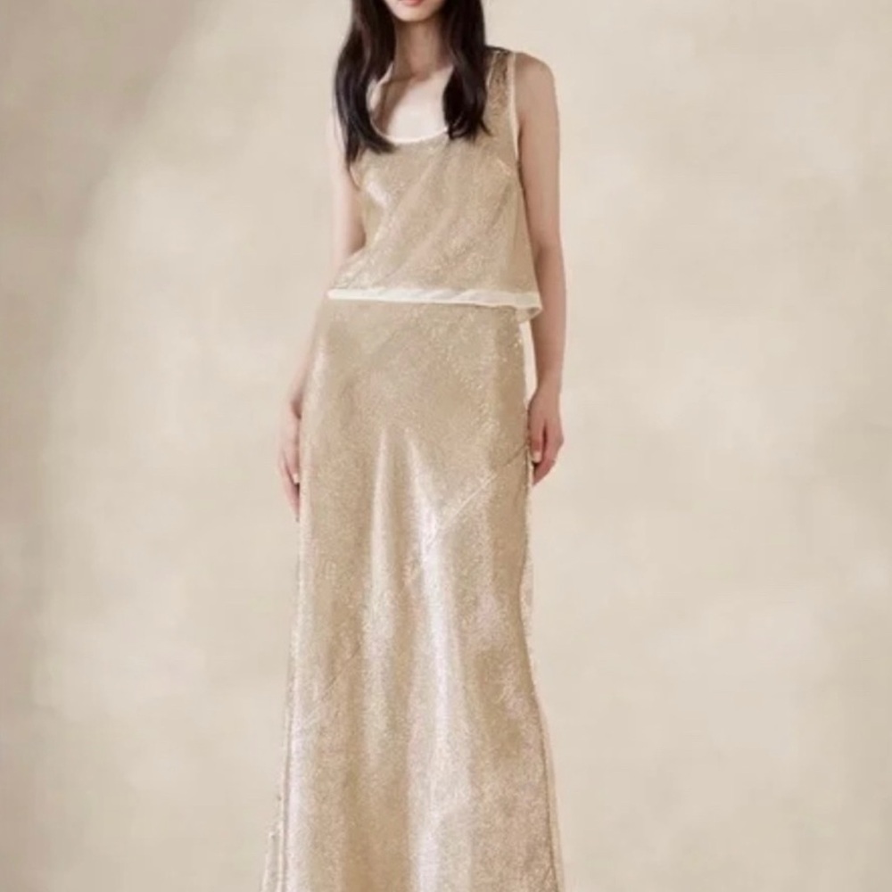 Banana Republic Gold Skirt